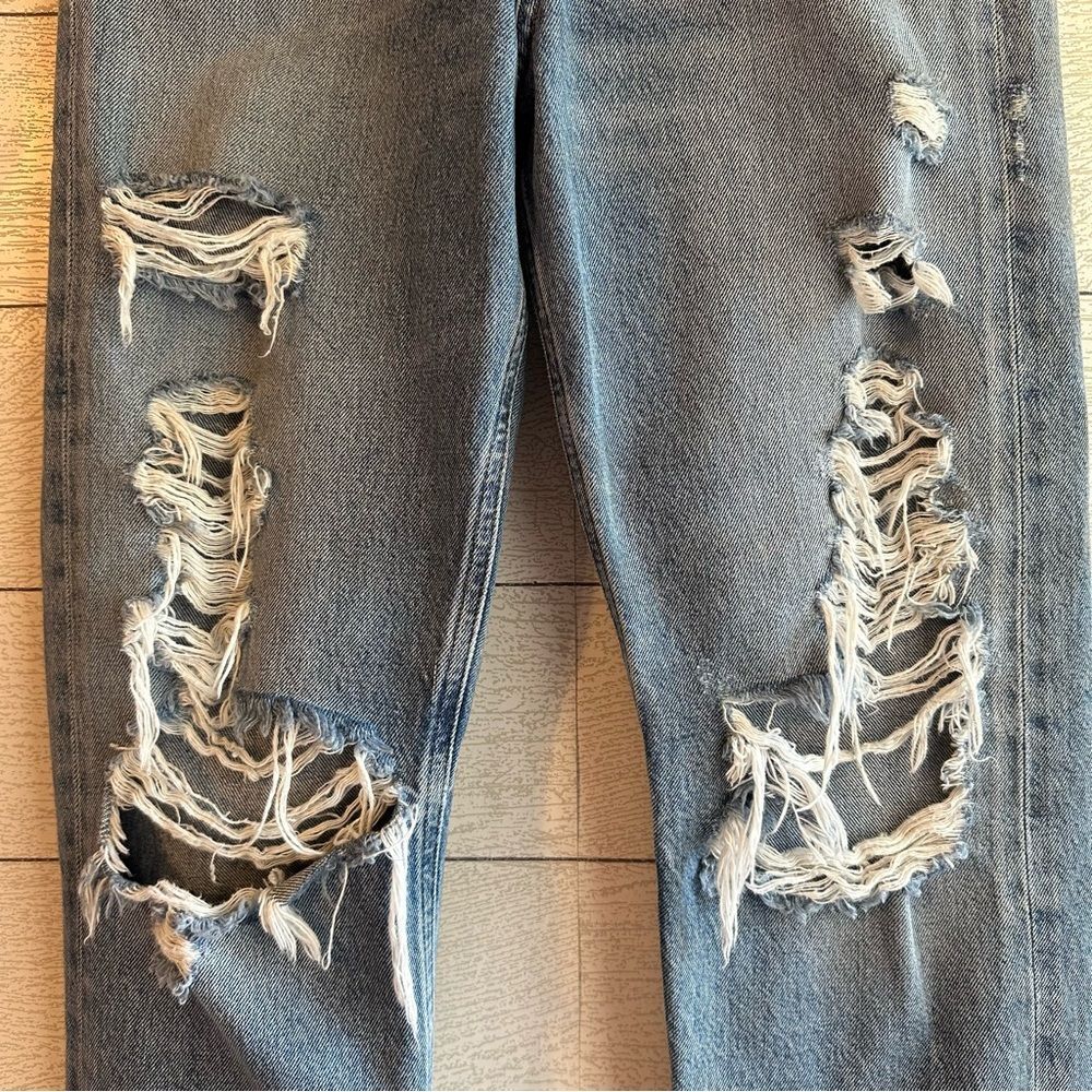 AGOLDE 90's Mid Rise Loose Distressed Jeans in Major Size 24 - Picture 6 of 13